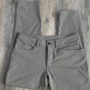 Lululemon Light Gray Slim Stretch Pants Size 34x29